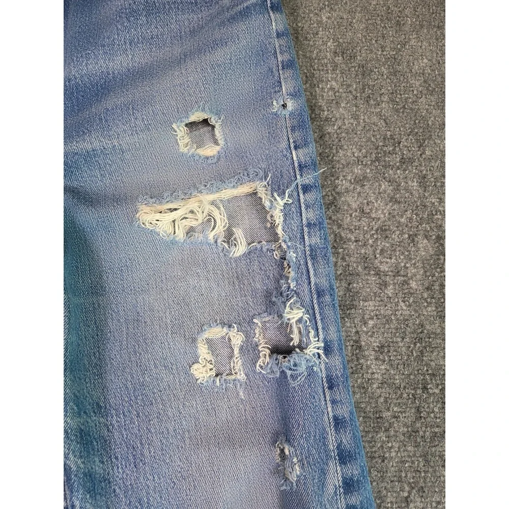 Vintage Levi's 501‎ Jeans Mens 34x34 Blue 80s Made in USA Button Fly Distressed